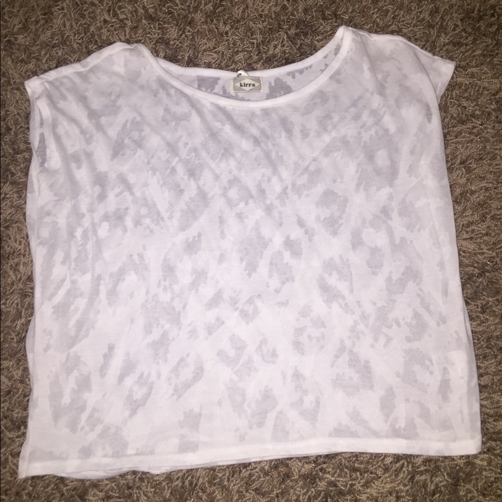 Sheer white cheetah shirt